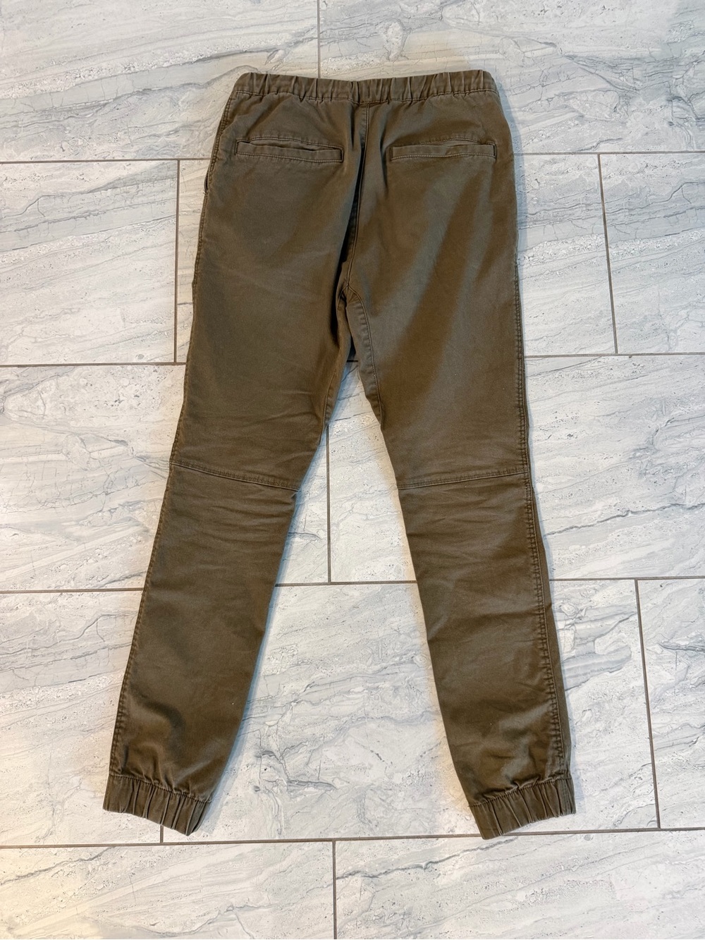 Divided Olive Drawstring Cargo-Style Joggers - Picture 3 of 3